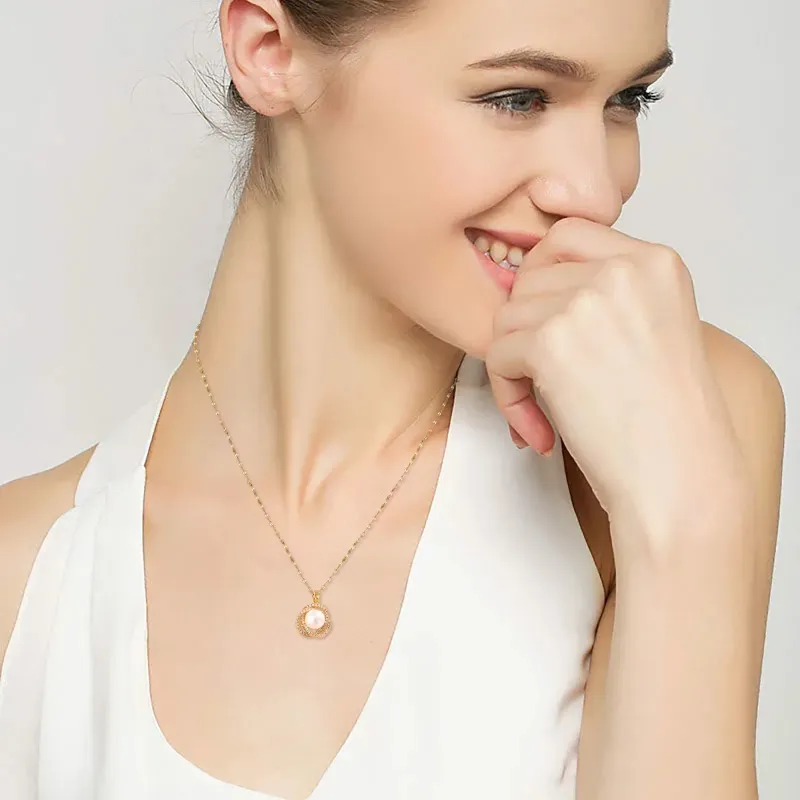 Ketten Stilvolle Micro Nieten Anhänger Halskette Emaille_voghion.com