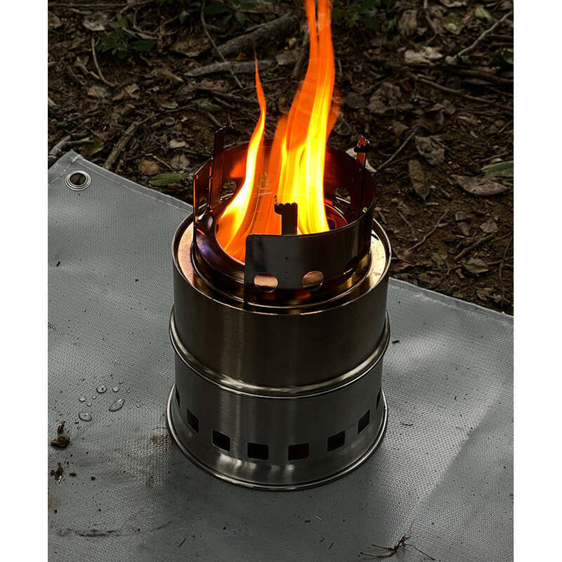 Firewood Portable Barbecue Stainless Steel Folding Alcohol Outdoor Stove_voghion.com