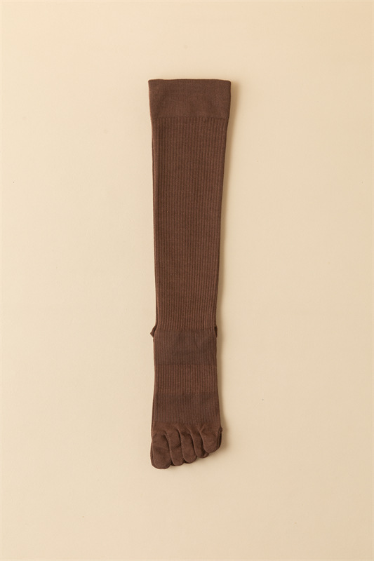 Calzini lunghi a compressione senza cuciture MISS ZUING Calf tinta unita a cinque dita_voghion.com