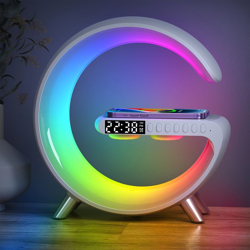 [With Adapter] Rhythm Rgb Bar Smart Sunrise Clock Wake Up Light Alarm Clocks For Bedrooms Dimmable