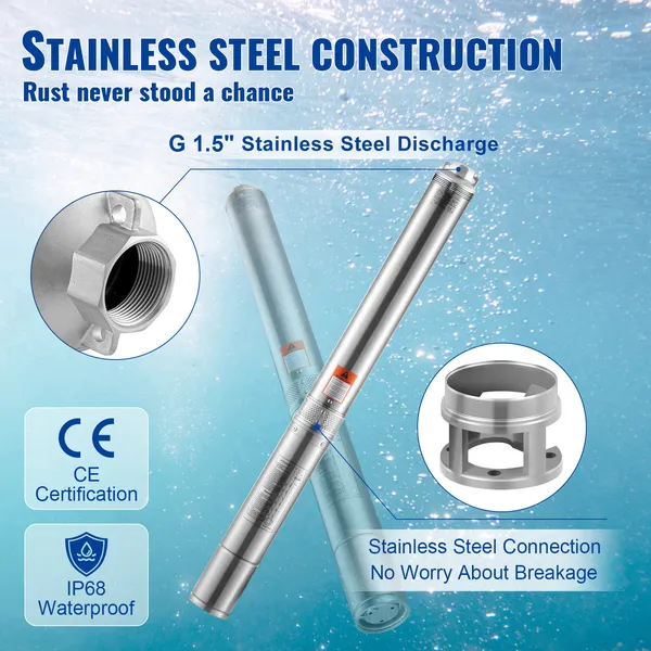 Stainless Steel Deep Well Submersible Pump For Irrigation System_voghion.com