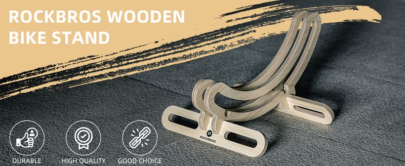 Stojak do centrowania rowerów ROCKBROS z drewna 30 mm do kół 23C-30C 700C_voghion.com