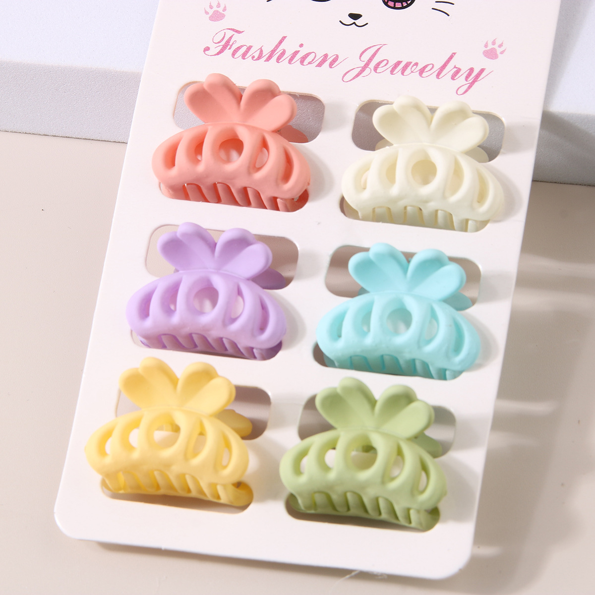 [Six-piece set of bright colored bangs side clips, about 2.5CM in size] Fashionable commuting women's hair accessories_voghion.com