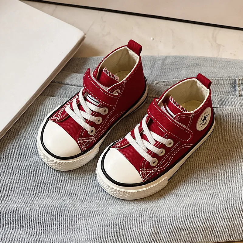 Pantofi sport antiderapanți pentru copii, din pânză, respirabili, casual, pentru băieți și fete, cu șireturi, cu fund moale, pentru curse, mărimi 20 - 37_voghion.com