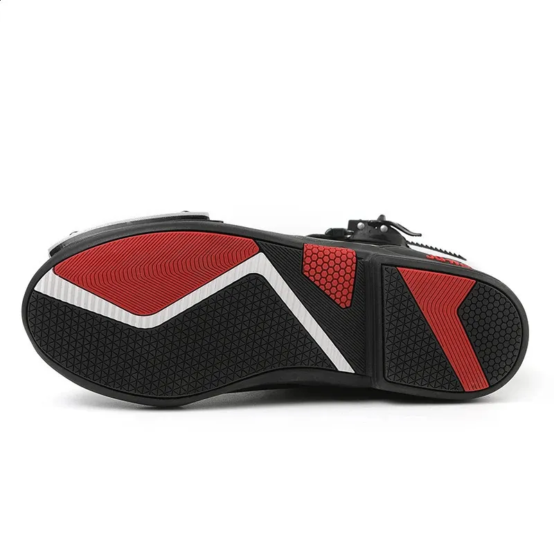 mens leather breathable anti slip wear-resistant rider boots motorcycle racing ankle length shoes 241105_voghion.com