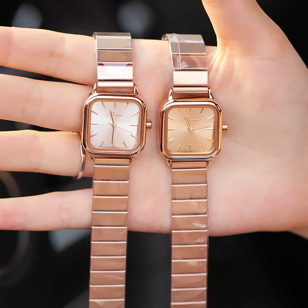 Nuovo orologio impermeabile al quarzo con cinturino quadrato piccolo da donna Accademia giapponese Versatile_voghion.com