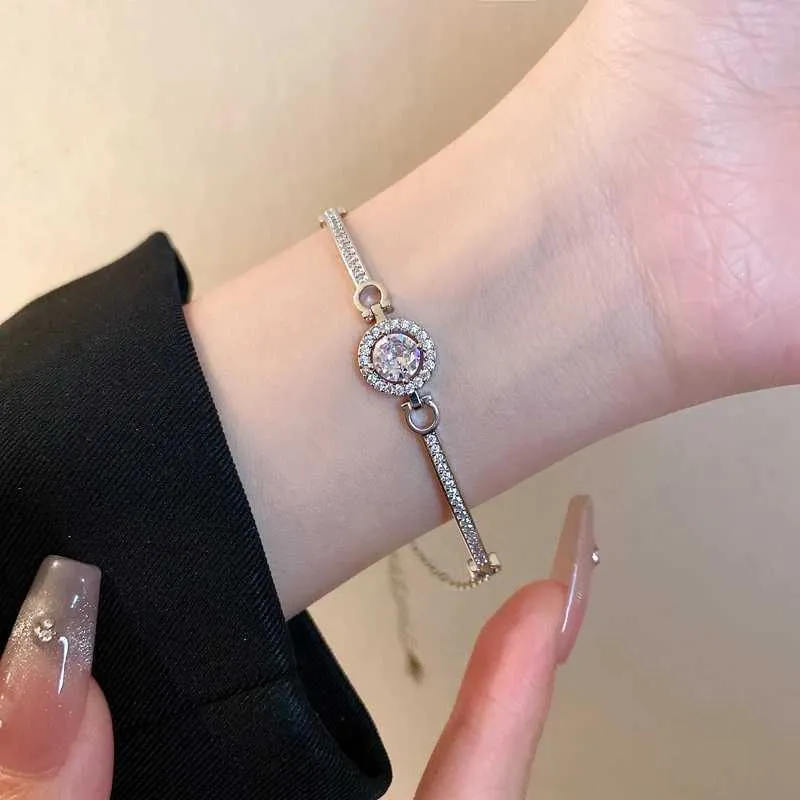 Rhinestone Crystal Bracelet Bamboo Joint Bangle For Wedding Jewelry_voghion.com