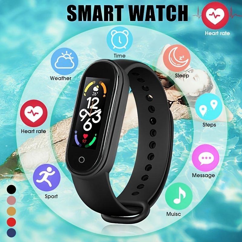 Smartband Fitness Smart Bracelet Heart Rate Blood Pressure Measurement Waterproof Smart Watch Men Women_voghion.com