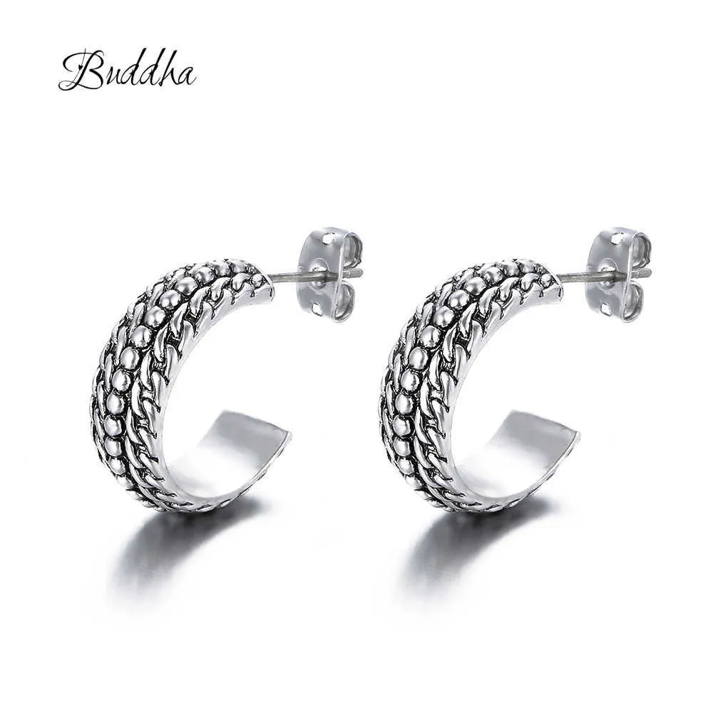 Brățară cu lanț din argint Buddha, culoare argintie, pentru bărbați, bijuterii, cadou, calitate bună, 210609_voghion.com