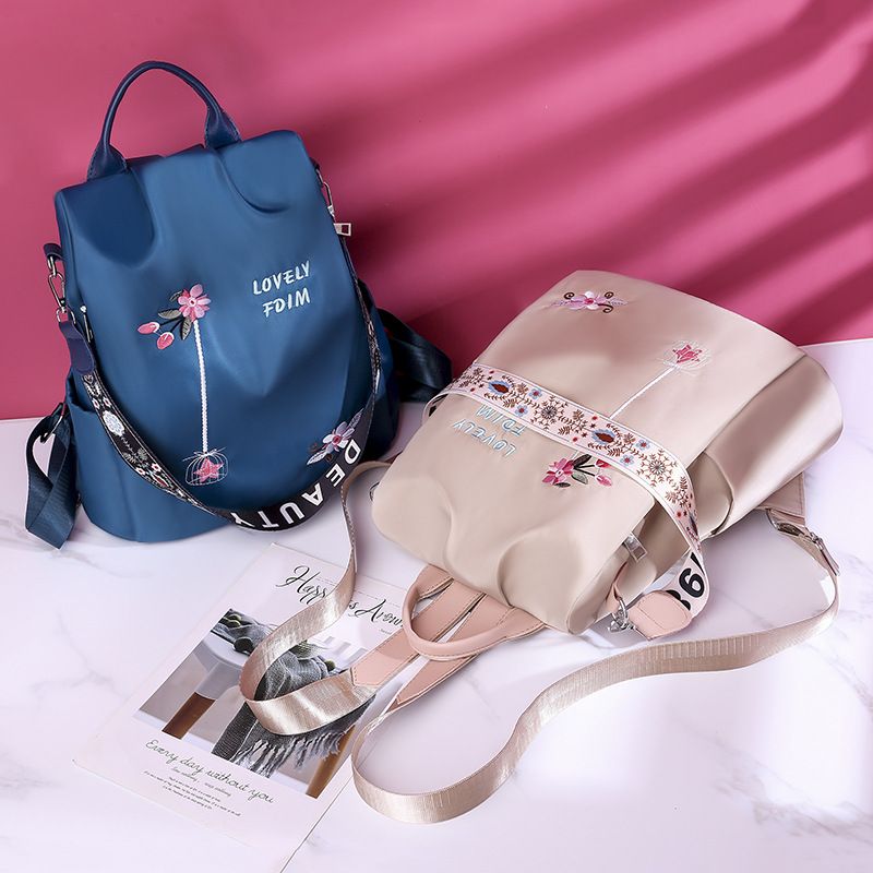 Wasserdichter Oxford Rucksack Weibliche Stickerei Rucksäcke Große Kapazität Reisetaschen Neue Schüler_voghion.com