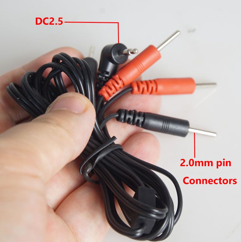 Cavi per elettrodi Estim E stim, adattatore per cavo BDSM per elettroshock, sesso elettrico_voghion.com
