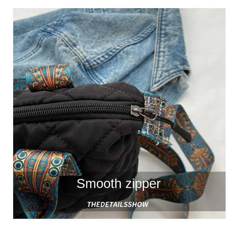 Borsa a tracolla larga ricamata retrò da donna autunno e inverno dia spazio cotone spalla grande capacità borsa per la spesa_voghion.com