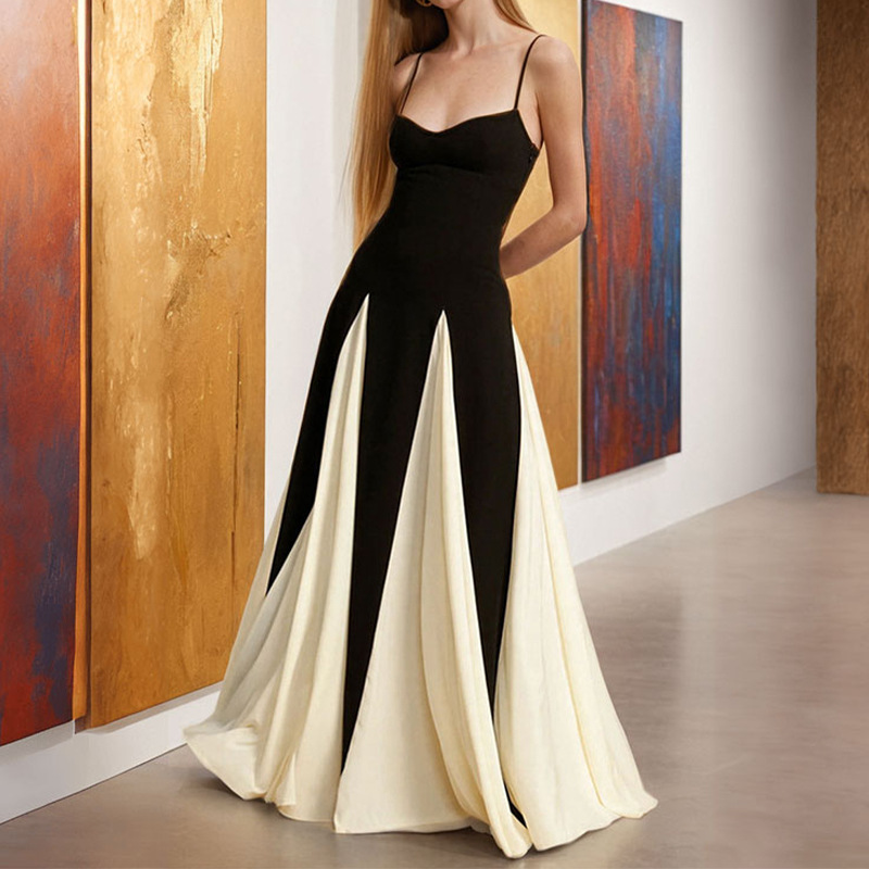 Women's Clothing New Personality Fashion Temperament Elegant Sexy Backless Slim Evening Dress