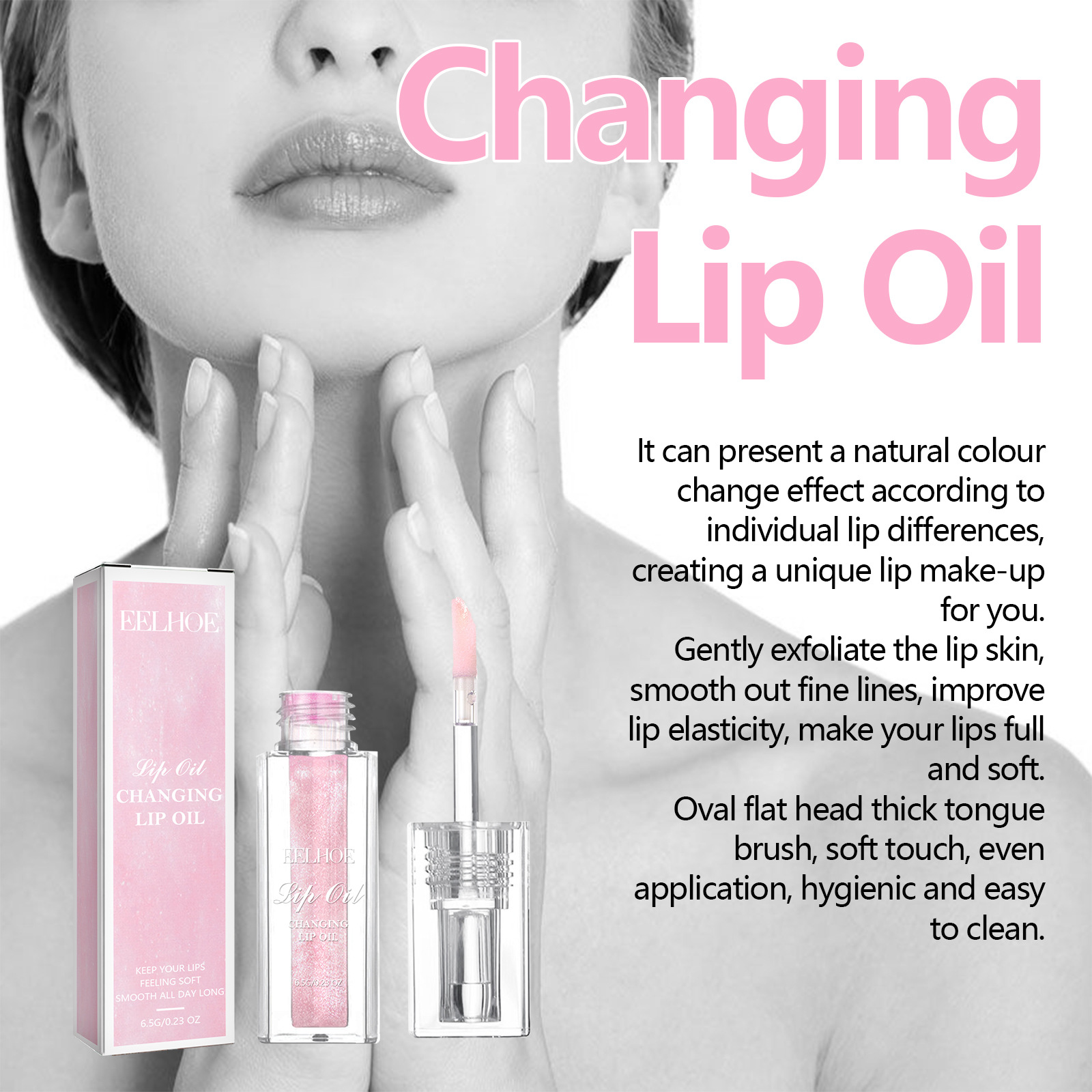 EELHOE Color Changing Lip Protection Oil Lightens išlygina smulkias lūpų raukšleles, drėkina, neleidžia išsausėti,_voghion.com
