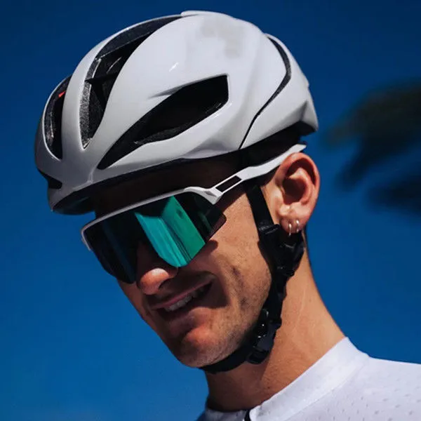 Men's Sport Sunglasses Polarized Half Frame Black Outdoor Eyewear_voghion.com