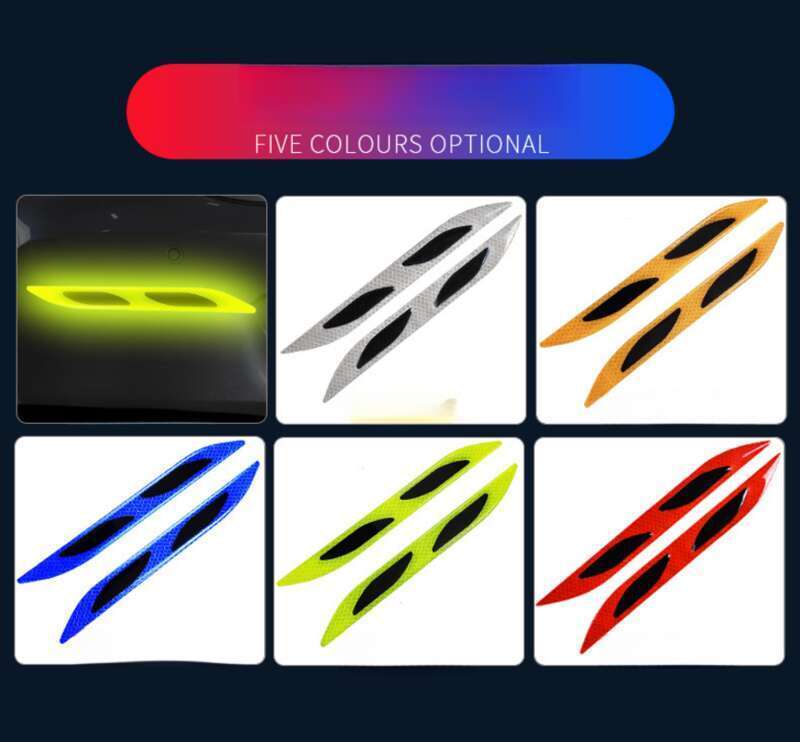 Car Leaf Panel, Fender Reflective Body St, Anti-collision Strip, Safety Warning, Engine Light Eyebrow Decorative_voghion.com