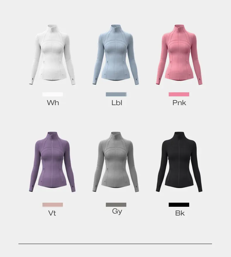 5A Qualitéit Fraen Define Workout Mantel Fiess Jackett Sport Schnell Dréchent Aktiv Top Solid Zip Sweatshirt Sportkleeder Hot_voghion.com