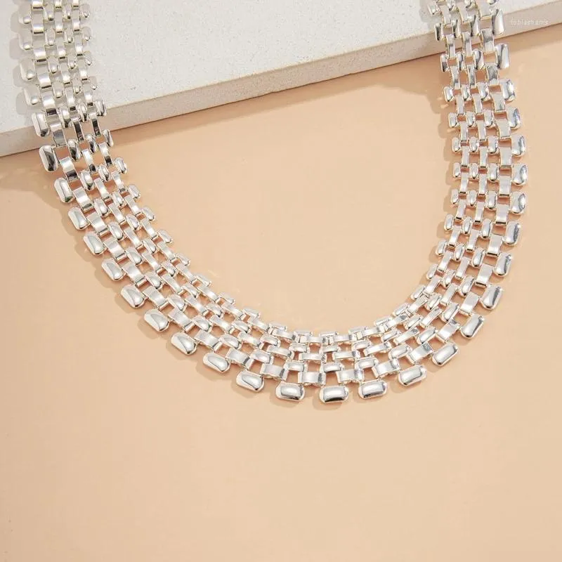 Kettingen overdreven Cubaanse dikke ketting ketting vrouwen metalen nek sieraden_voghion.com