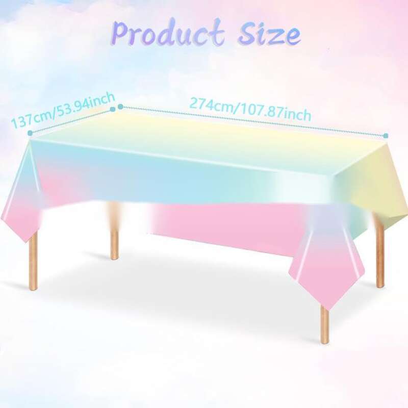 Decorațiuni de masă din plastic PE de unică folosință pentru petreceri de ziua de naștere curcubeu_voghion.com