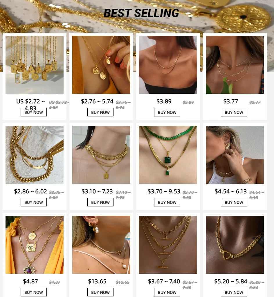 Catene Uworld Dainty 14k placcato oro gioielli verde zircone cubico collana in acciaio inossidabile rettangolo girocollo per le donne_voghion.com