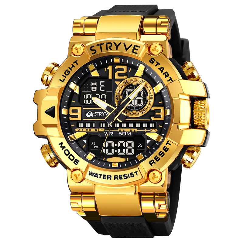 STRYVE Hot Selling Sports Colorful Luminous Electronic Waterproof Wristwatch Multi-Function Student Watch 8025_voghion.com