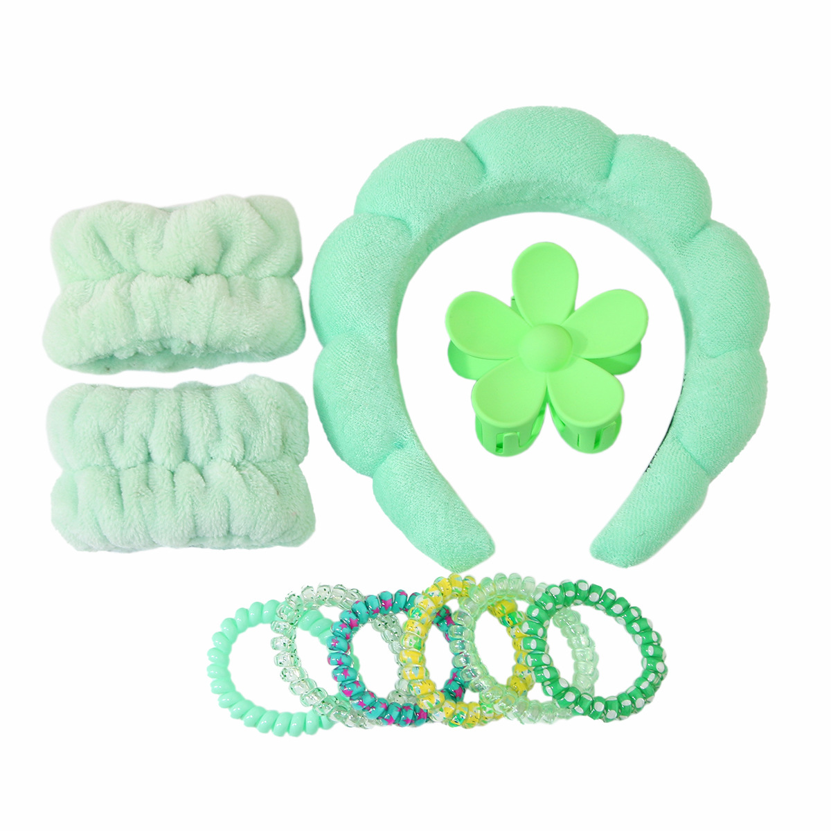 Guanyang cross-border hit 10-piece set face wash headband cloud headband female simple women's hair band hair grabbing set hair_voghion.com
