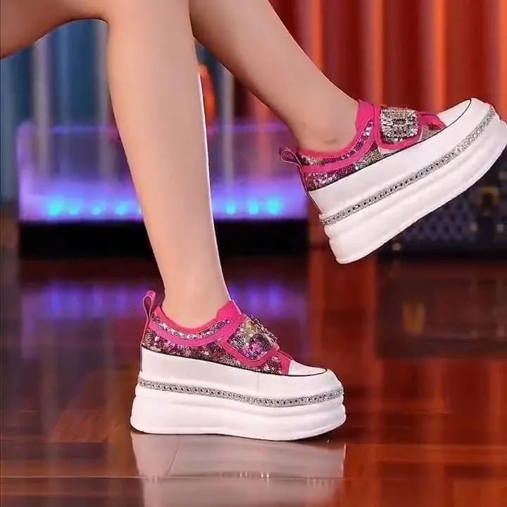 Damen Plattform Sneaker Lässig Leicht Mit Rutschfester Sohle_voghion.com