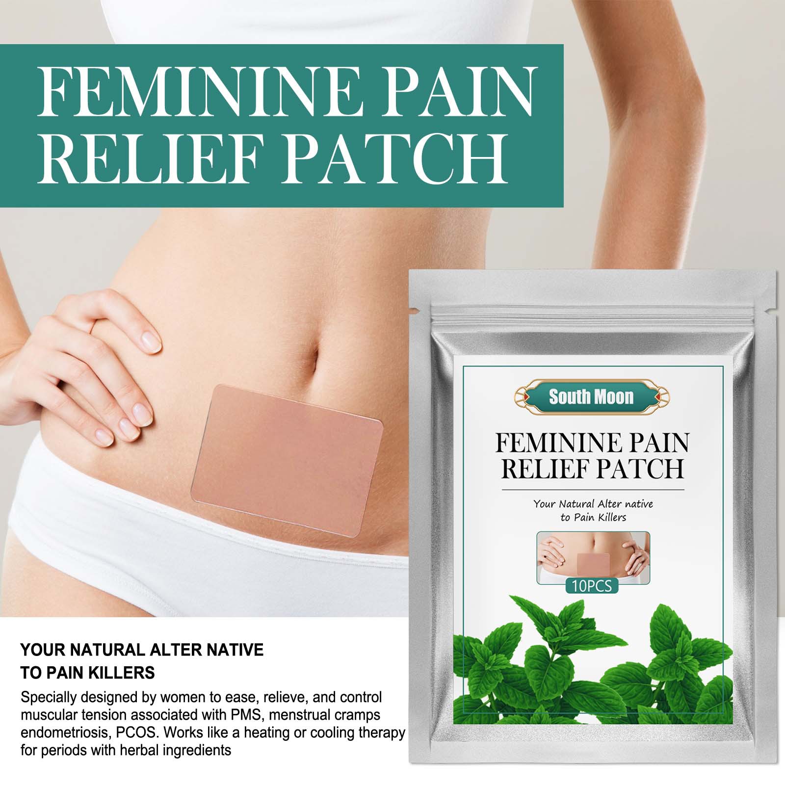 South Moon Menstrual Relief Patch Relieve Abdominal Spasm and Pain During Physiological Period_voghion.com