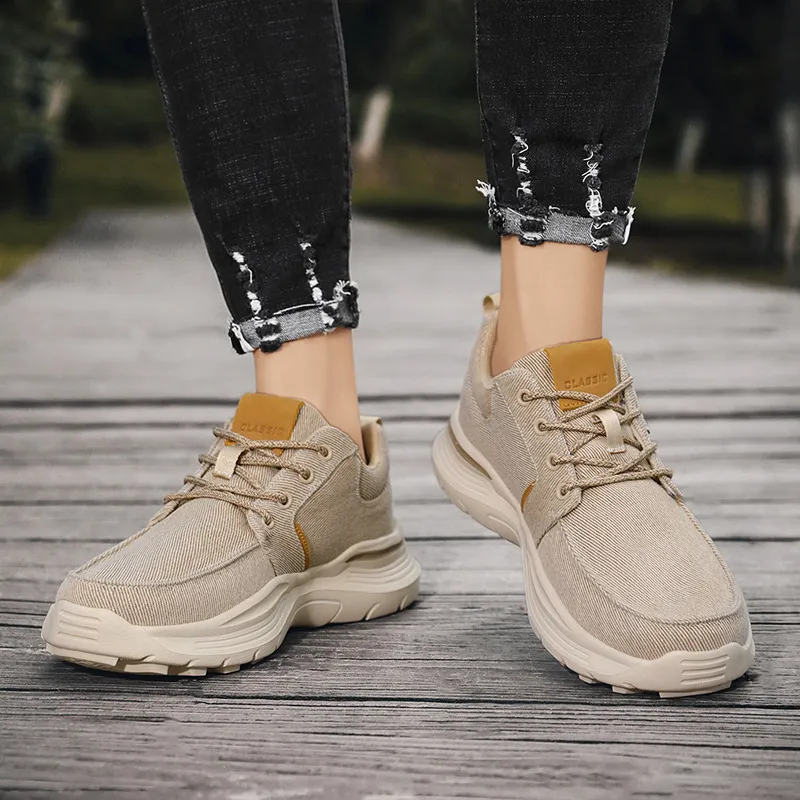 Loafers 2022 Spring New Comfortable Senakers for Men Business Casual Canvas Shoes Lightweight Plus Size_voghion.com