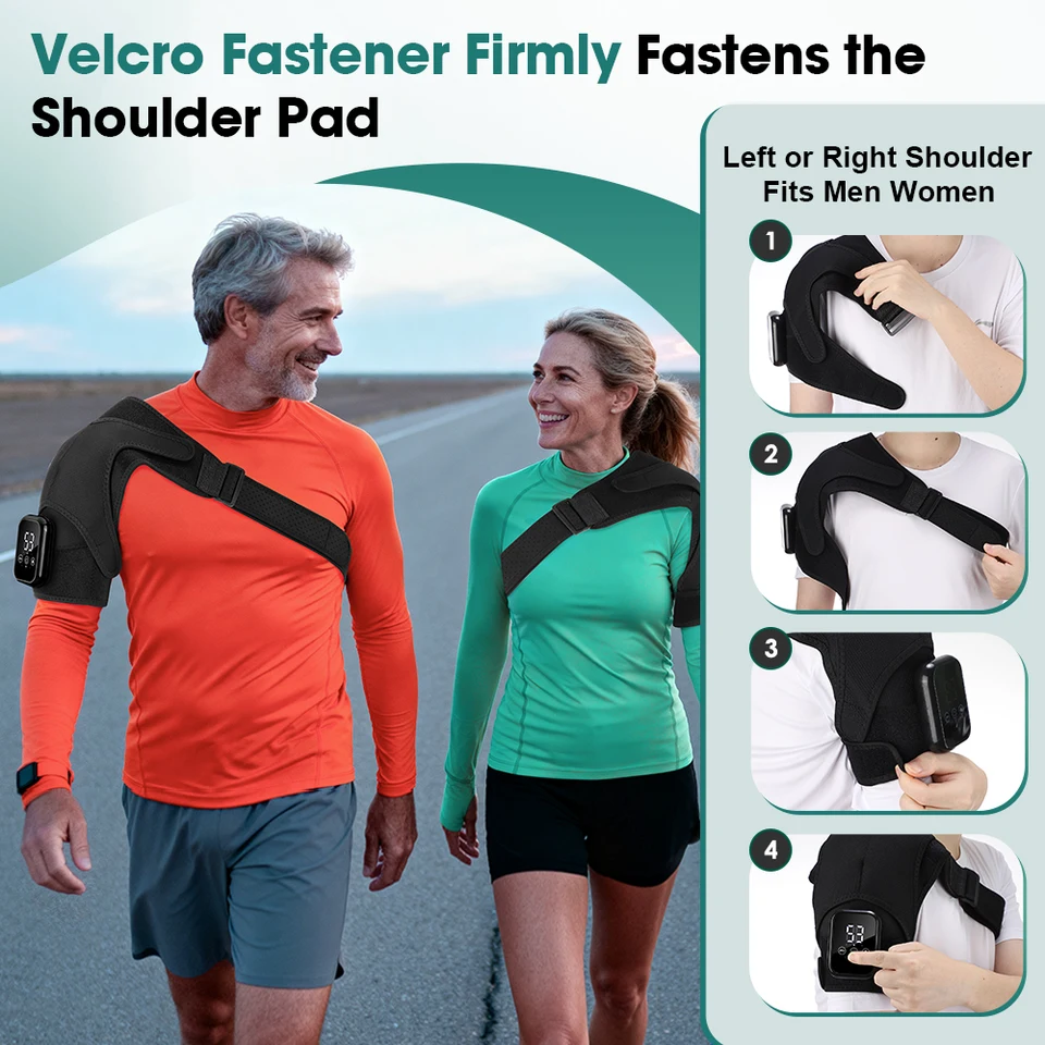 Cordless Shoulder Massage Belt With 3 Vibration Modes For Relief_voghion.com