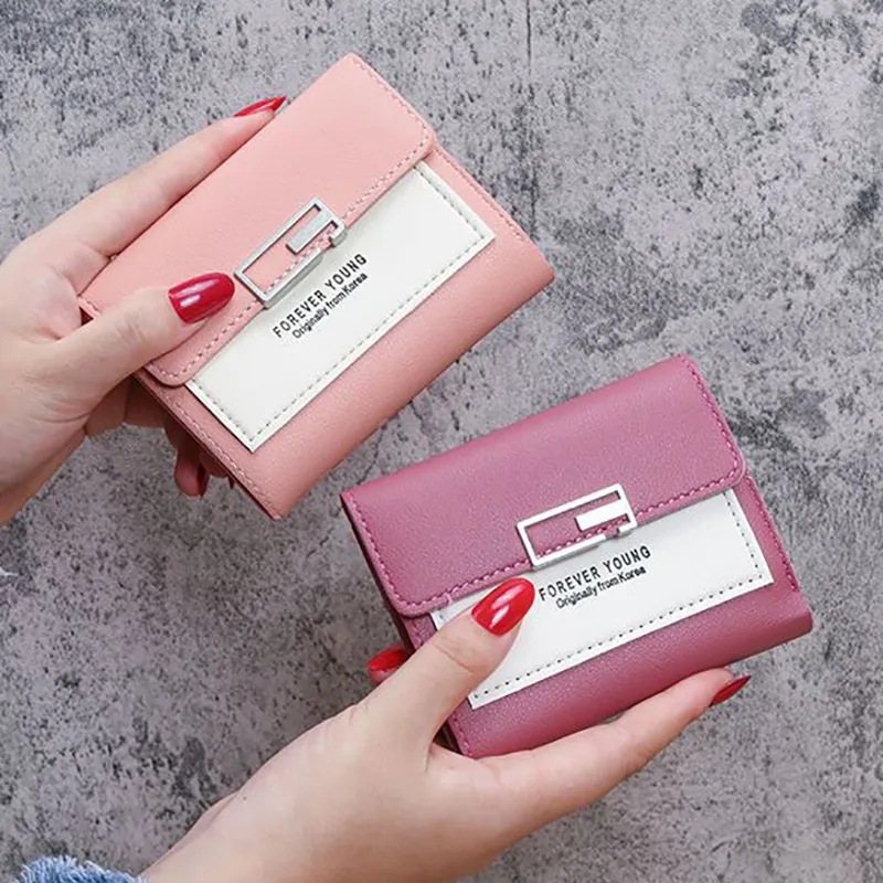Süße Mini Mode Frauen Designer Leder Geldbörse weibliche Haspe Brieftasche_voghion.com
