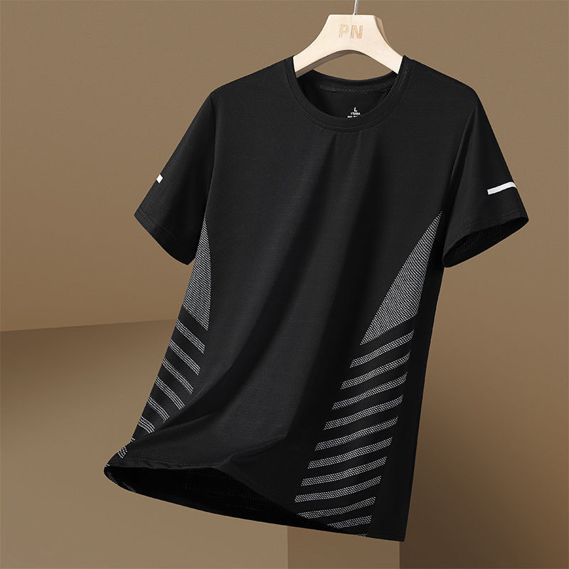 Short Sleeve T-Shirt Men's Summer Ice Silk Versatile Half Sleeve Men's Casual T-Shirt_voghion.com