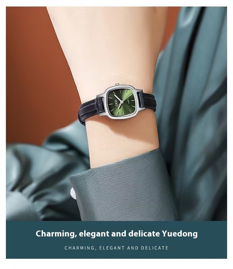 La nouvelle ceinture carrée de Gedi, style Instagram de célébrité d'internet, montre étudiante minimaliste de niche_voghion.com