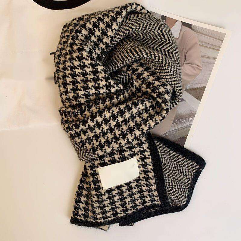 Scarf Women's Winter New Korean Edition Atmosphere Double Sided Student Cute Warmth Thickened Knitted Advanced Feeling_voghion.com