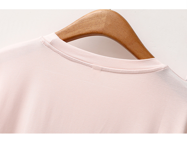 Vêtements pour femmes Printemps et été Modal Pyjamas Femmes Dessin animé Animal Manches Courtes Pantalon Mince Lâche Doux Confortable Ensemble de vêtements pour la Maison_voghion.com