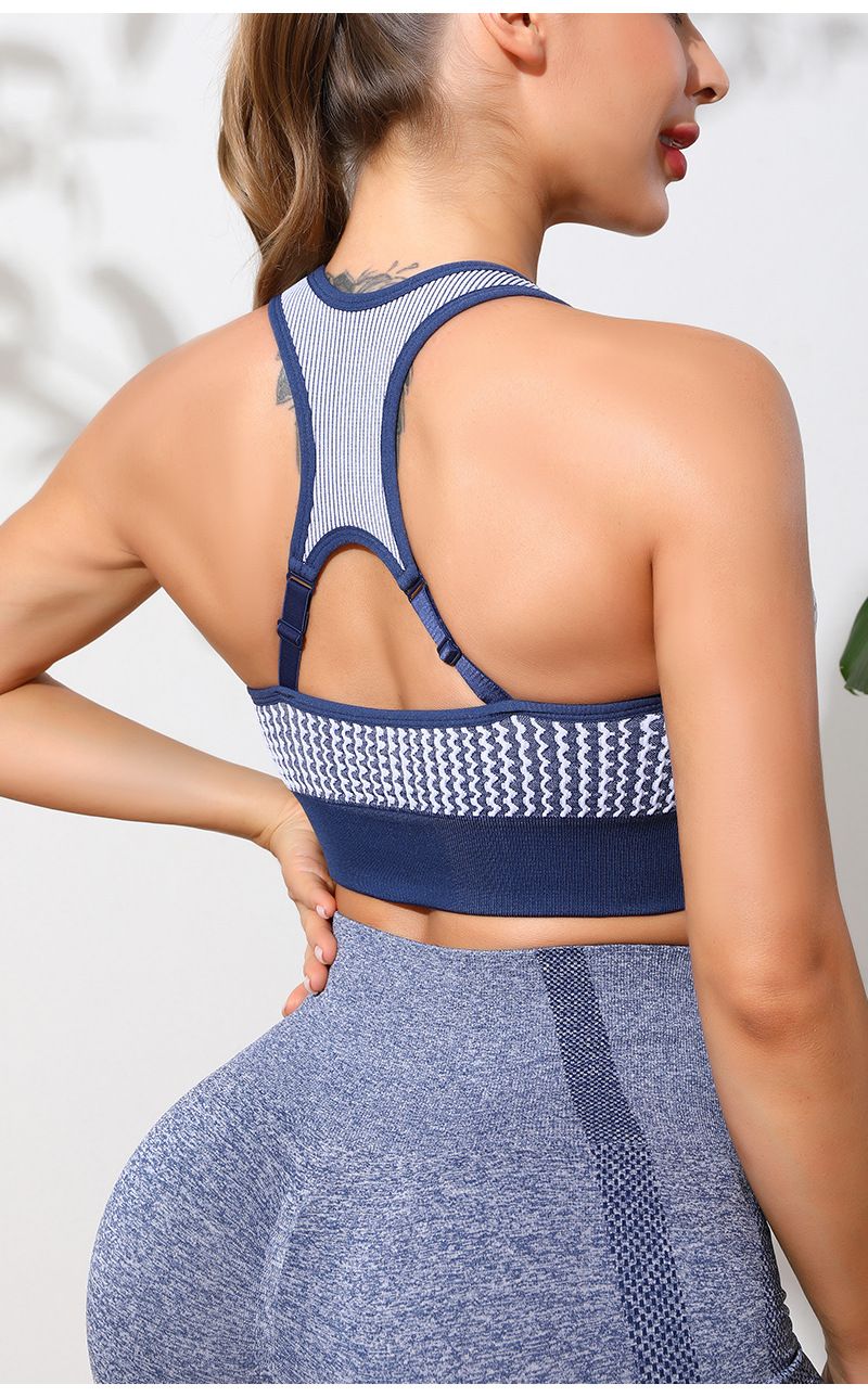 Sommersport Dame Kontrast Jogger Høy Styrke Støtsikker K Topp Løping Fiess Pustende Skjønnhet Svart Yoga_voghion.com