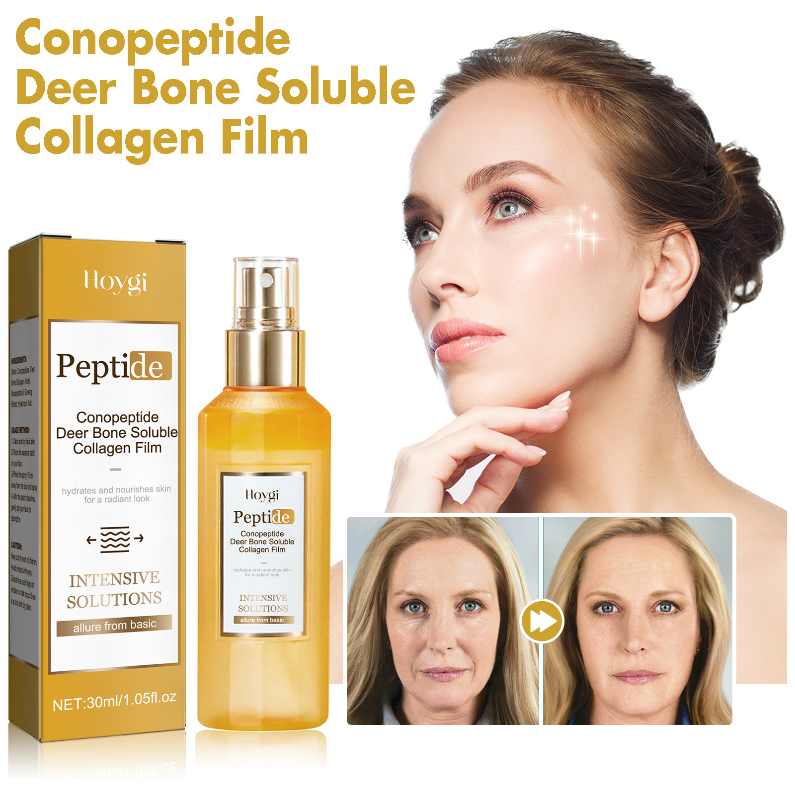 Hoygi Anti-âge pour estomper la peau terne, éclaircir, hydrater, hydrater et anti-âge essence de soin de la peau_voghion.com