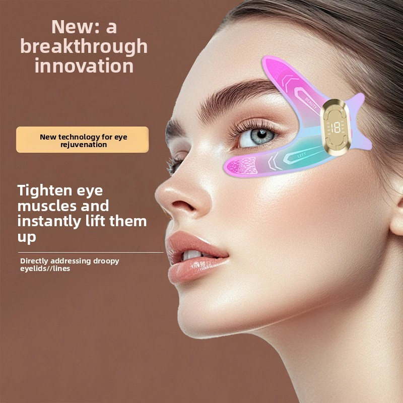 Appareil de beauté pour les yeux à microcourant - Atténue les ridules et les cernes pour un effet liftant et raffermissant (Masseur pour les yeux et le visage)_voghion.com