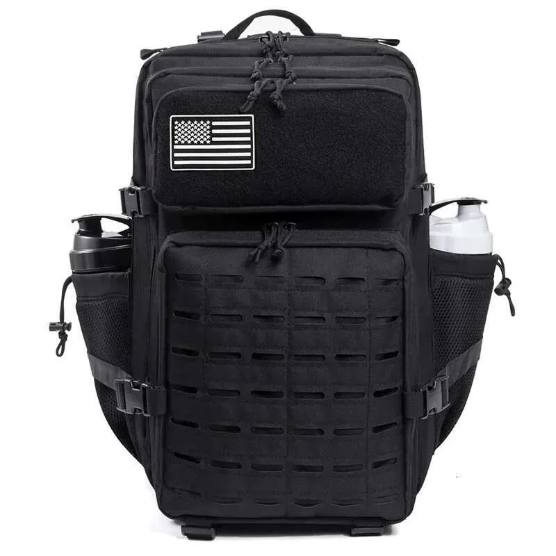 Zaino tattico da 25L/45L per donna/uomo, per sopravvivenza all'aperto, con taglio laser, Molle, per escursionismo, scuola, palestra, zaino con doppia tazza_voghion.com