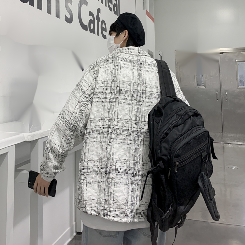 Kleie karierte Jacke im Duftstil für Herre, Frühlig Herbst, locker ud lässig, Paarhemd, vielseitig eisetzbar,_voghion.com