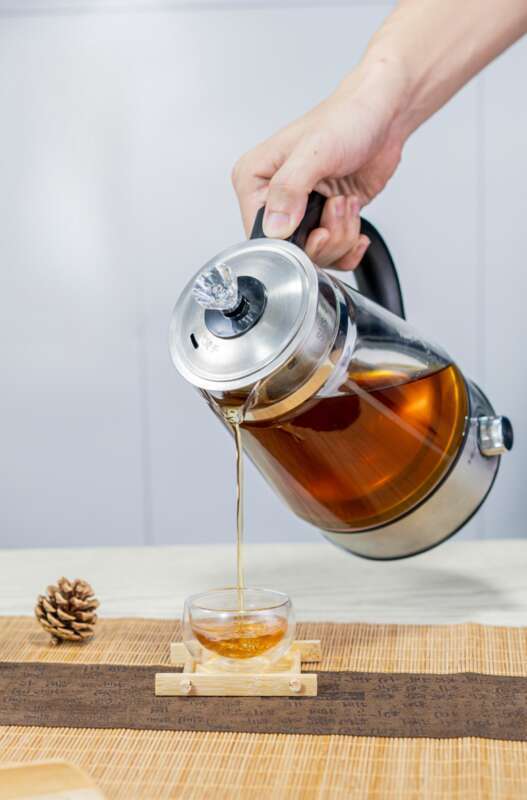 Uus Spray Black Tea Pu'er Steam täisautomaatne klaasist tervisekann, isoleeritud elektriline teekann_voghion.com