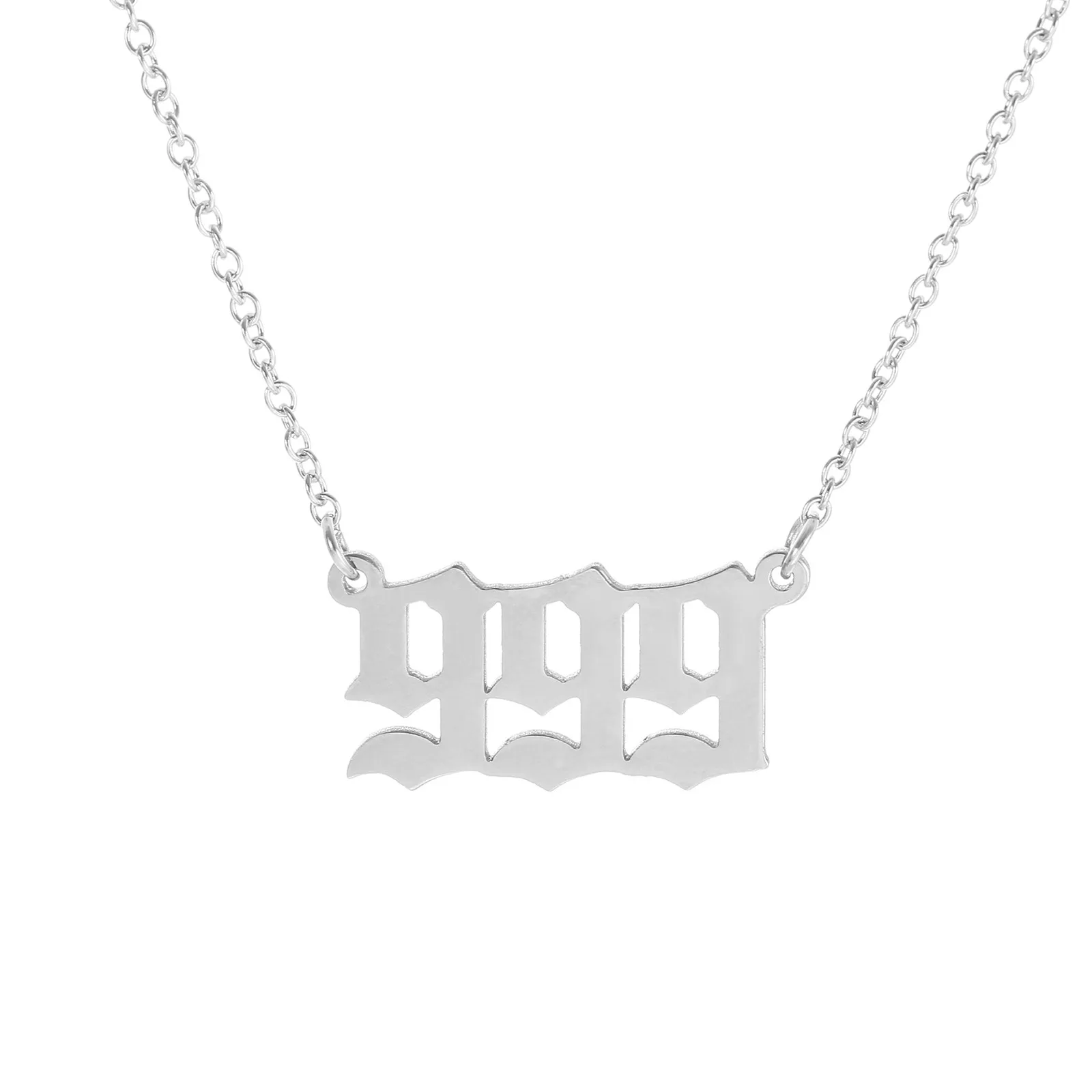 Collane con ciondolo 222 333 444 555 666 777 888 999 Collana con numero in acciaio inossidabile 316 con ciondoli angelo minimalista_voghion.com