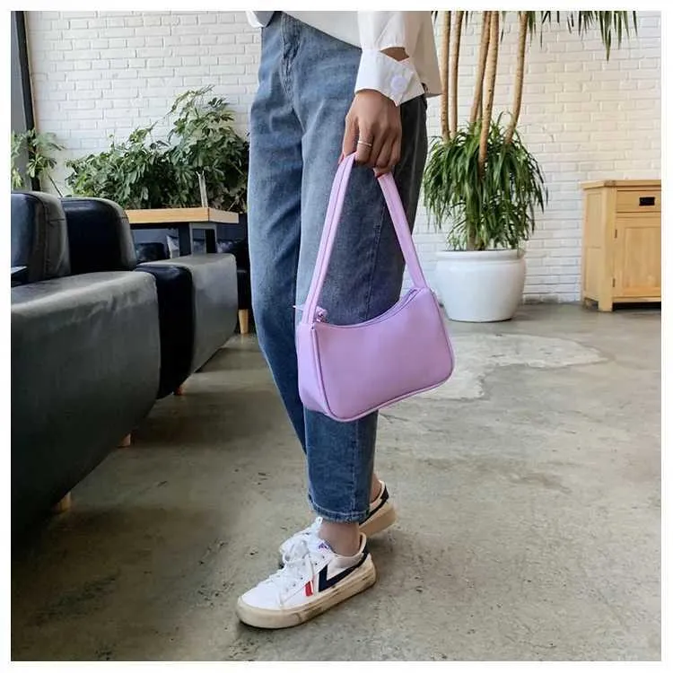 Retro Soft Pu Leather Shoulder Bag Casual Solid Colour Handbag_voghion.com