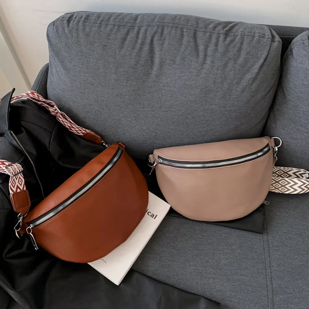 Women Fashion Waist Bag Female Faen Adjustable Shoulder Straps Jacquard Weave For Party Festival Sports Bolso_voghion.com