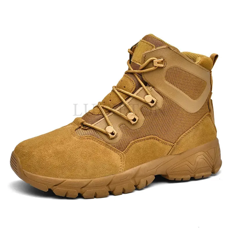 Genuine Leather Tactical Boots Breathable Ankle Boots For Men_voghion.com