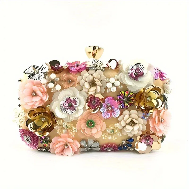 Evening Clutch Bag For Women Elegant Beaded Box Purse Wedding_voghion.com