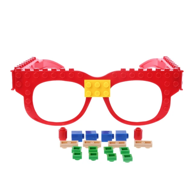 Fashion New Blocks Bundplade DIY Legetøjsbriller Stel Mursten Kompatibel med Legoed Party Julefavoritter Karnevalsdekoration_voghion.com