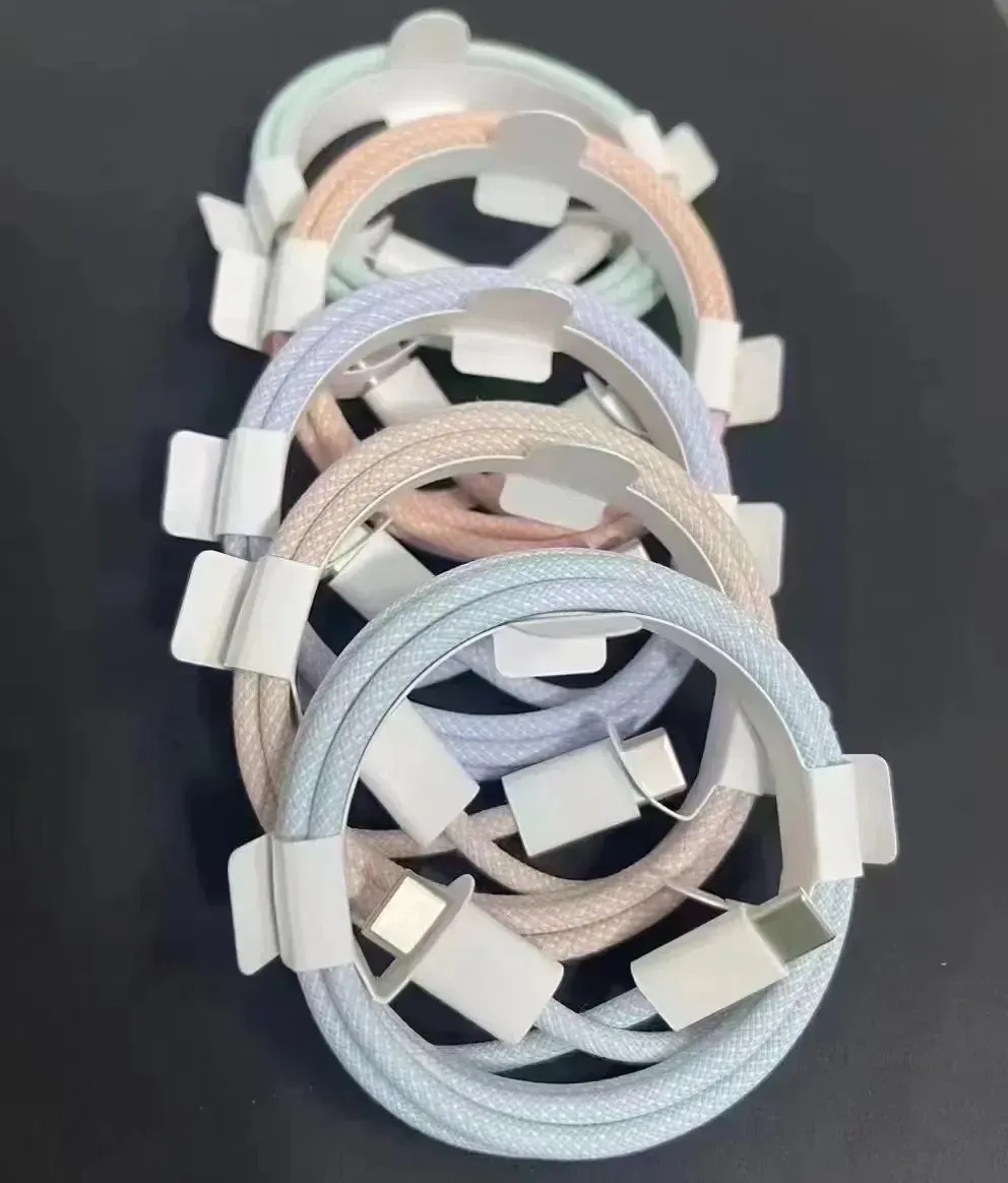 Kostenloser Versand Home OEM Qualität 60W PD Kabel Für IPhone15 Schnelle 1m 3FT USB Zu Typ C Geflochtene Lade cords Schnell IPhone_voghion.com