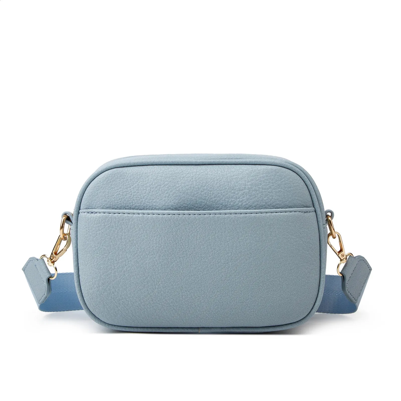 Herald Triple Zip Small Crossbody Bag per donna Square Snaps Camera Side Shoulder Purse Borsa a mano con tracolla larga 240822_voghion.com