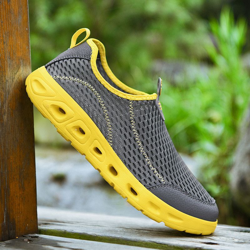 Grote Wasserschuhe Outdoor-Sport-Wasserschuhe Herrenschuhe Mesh-Stoff atmungsaktive Wanderschuhe_voghion.com